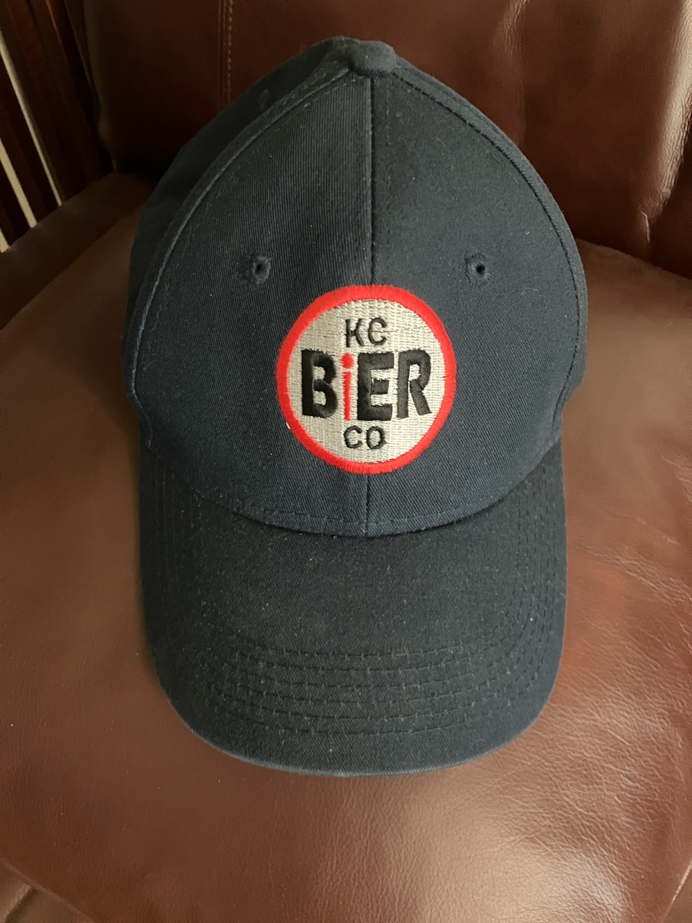 KC Bier navy 100% cotton cap German style microbrewery